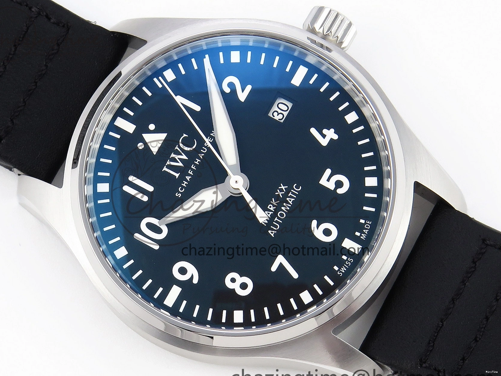 MIROTIME 0210 Pilot Mark XX IW328201 ZF 1:1 Best Edition Black Dial on Black Leather Strap A Affordable 7028